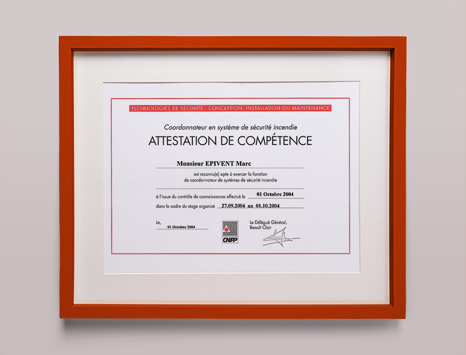 Attestation marc epivent